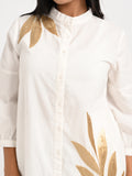 Ivory Gold Leaf Cotton Co-ord Set