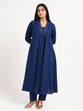 Midnight Blue Embroidered Kurta Set