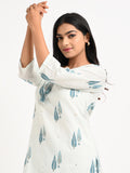 Seafoam Printed Cotton Suit Set with Dupatta