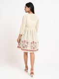 Ivory Floral Short Dress