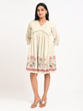Ivory Floral Short Dress