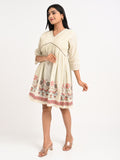 Ivory Floral Short Dress