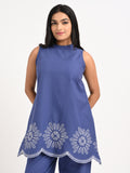 Indigo Blue Embroidered Co-ord Set