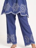 Indigo Blue Embroidered Co-ord Set