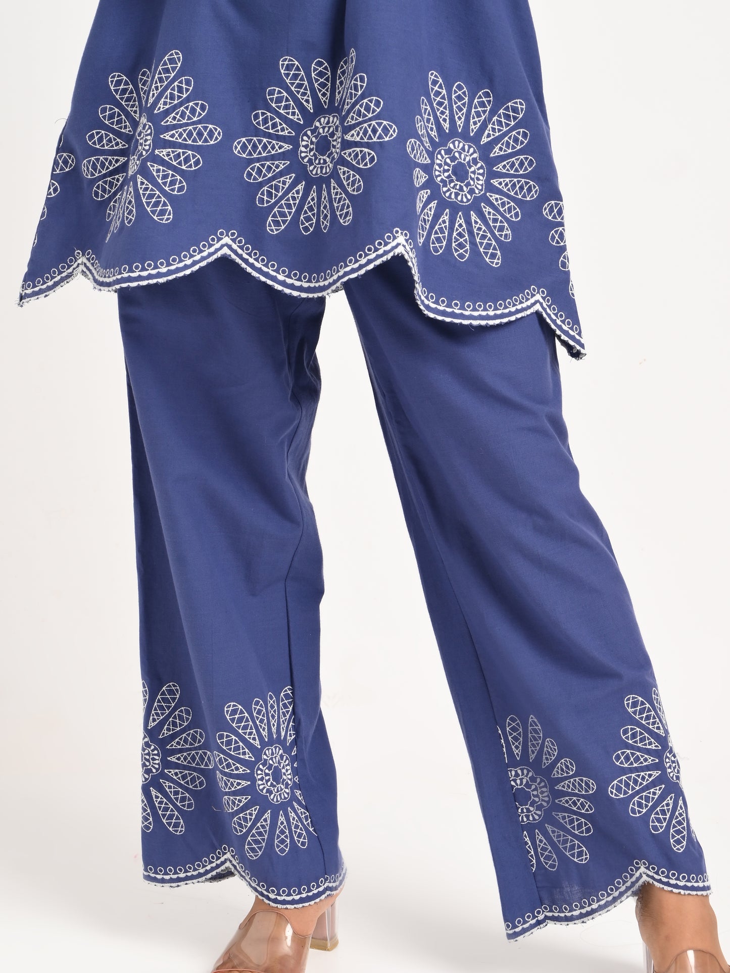 Indigo Blue Embroidered Co-ord Set
