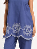 Indigo Blue Embroidered Co-ord Set
