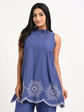 Indigo Blue Embroidered Co-ord Set