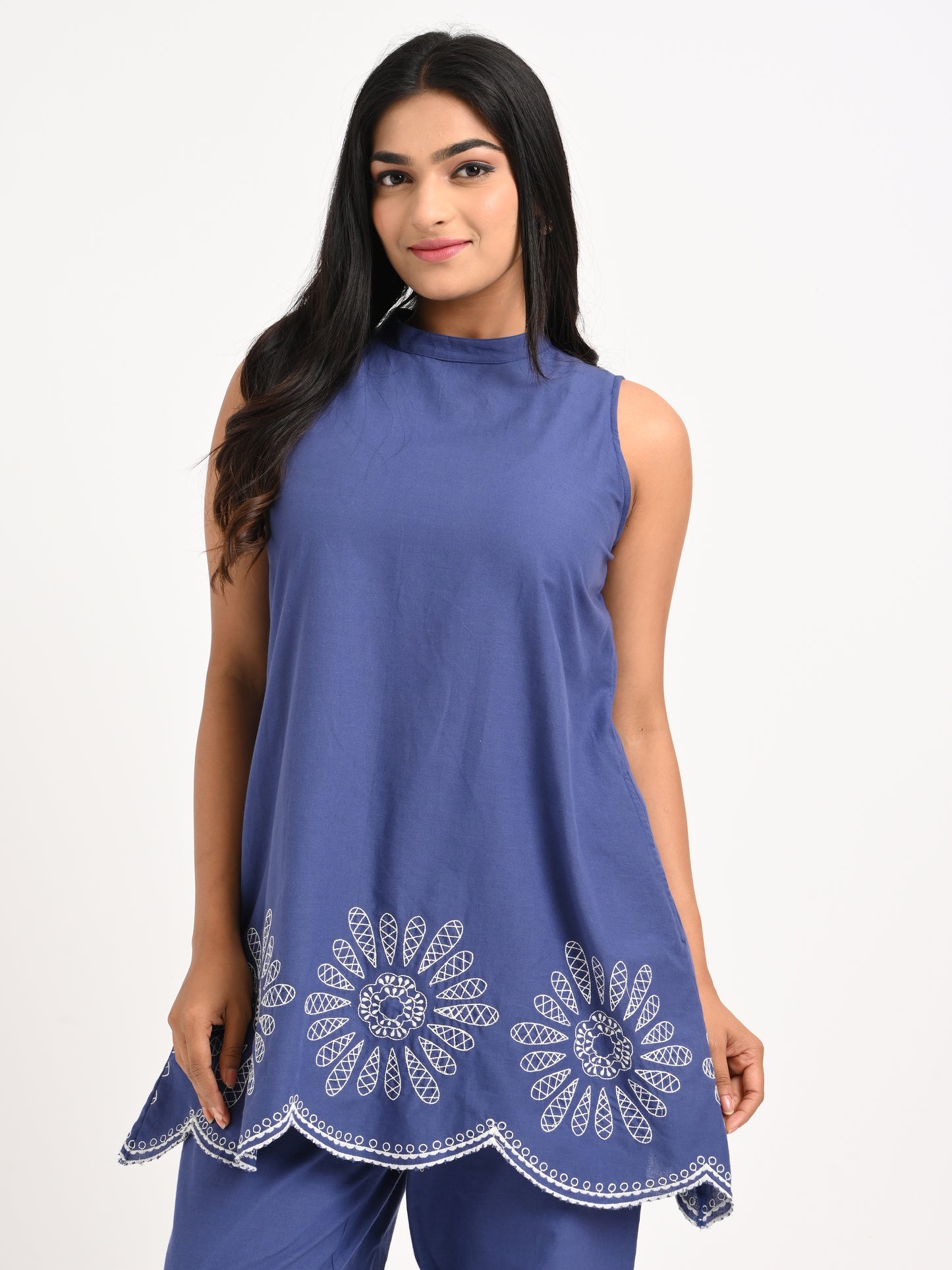 Indigo Blue Embroidered Co-ord Set