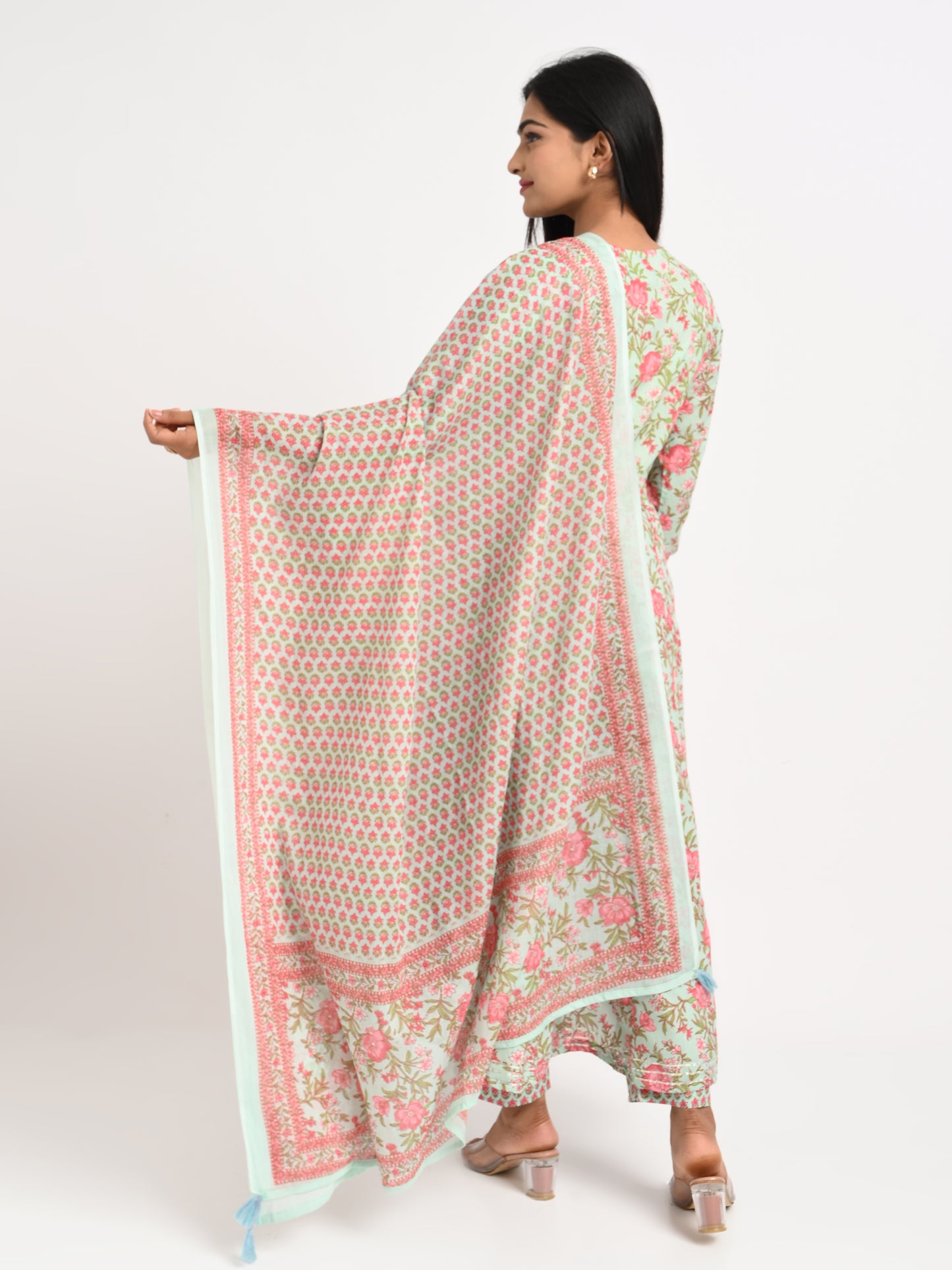 Floral Printed Kurta Set with Dupatta