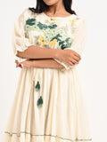 Embroidered Flared  Dress