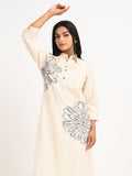 Embroidered Shirt-Style Kurta Set