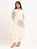 Embroidered Shirt-Style Kurta Set