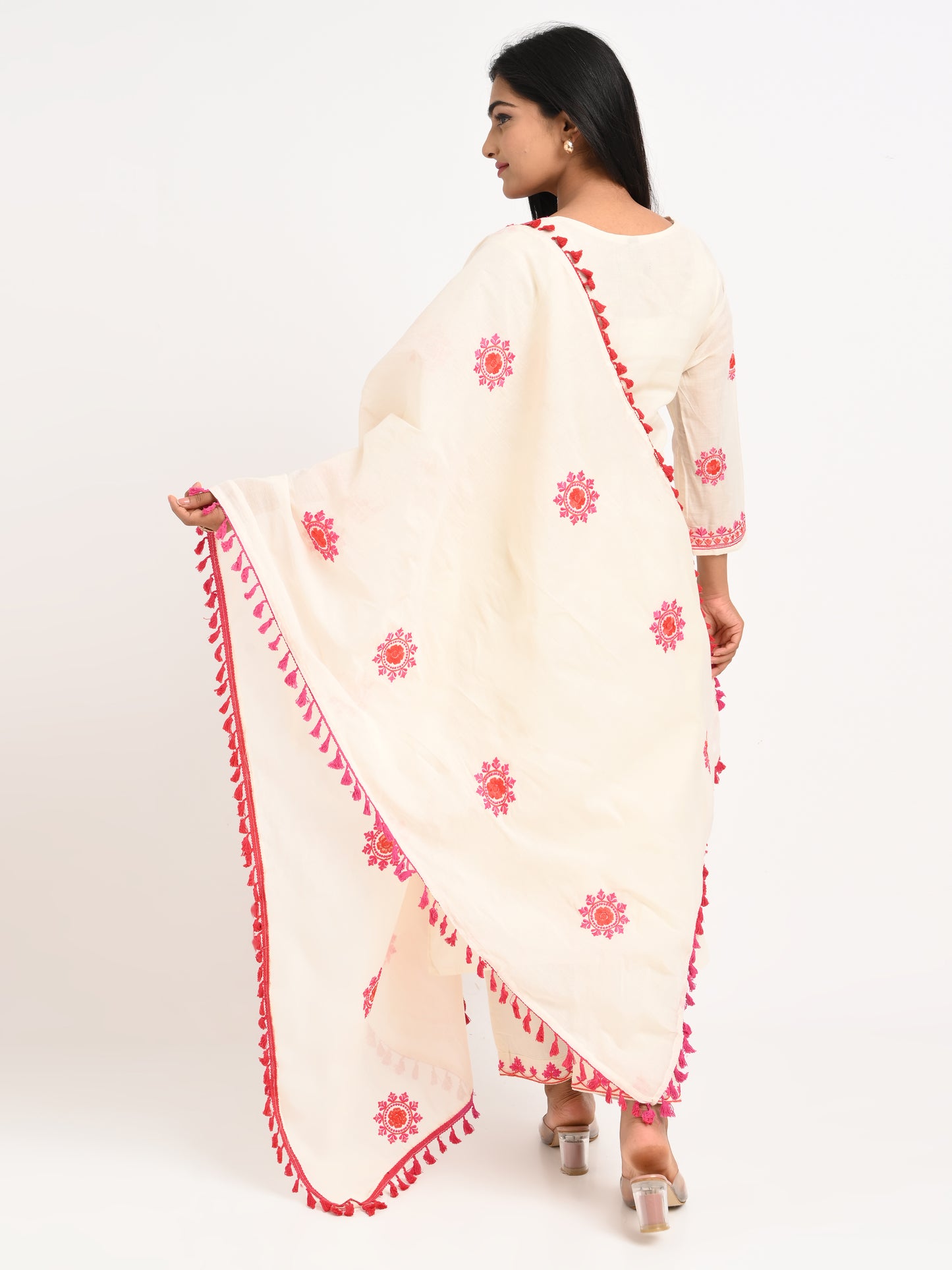 Embroidered Kurta Set with Dupatta