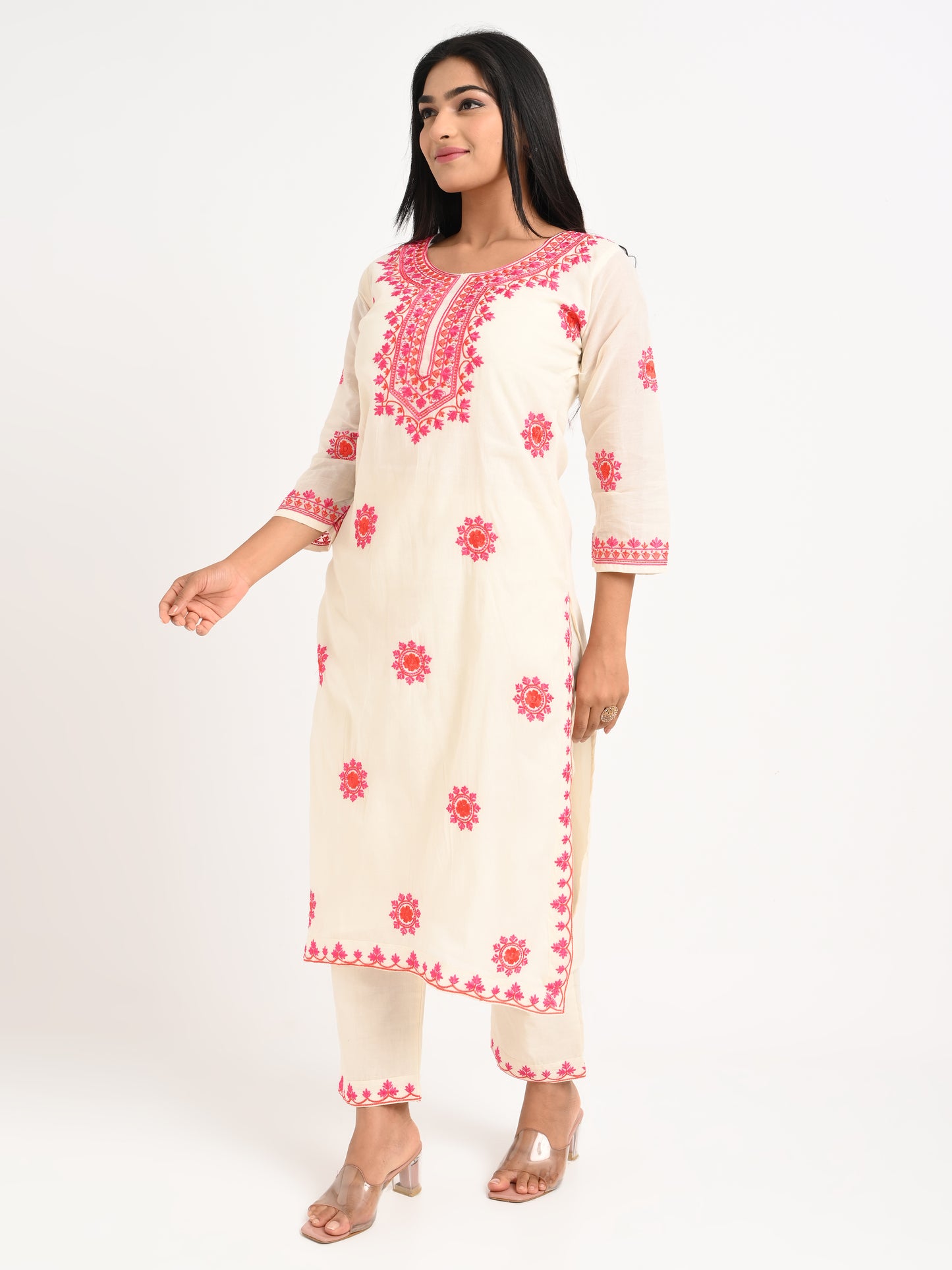 Embroidered Kurta Set with Dupatta