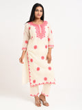 Embroidered Kurta Set with Dupatta