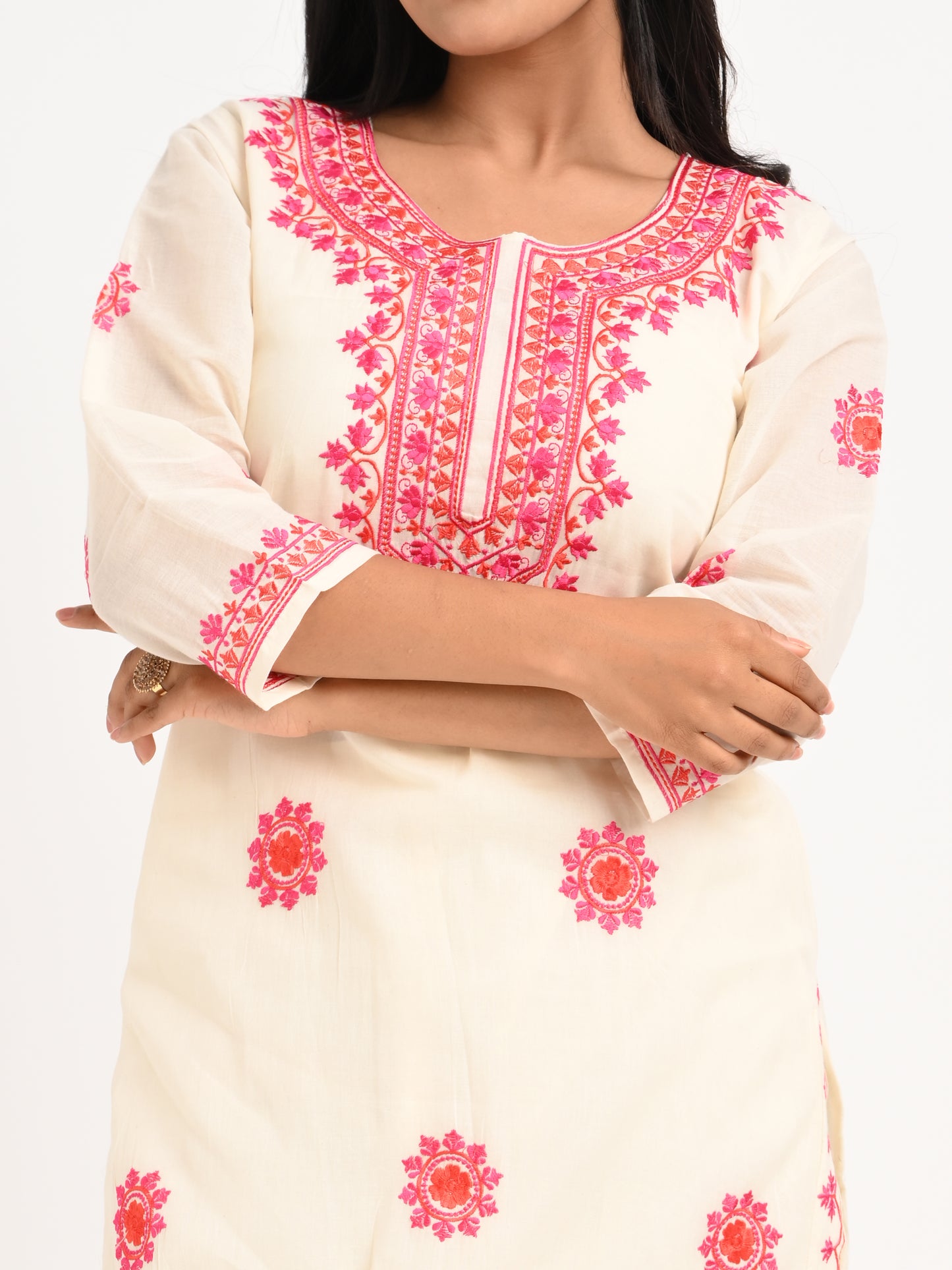 Embroidered Kurta Set with Dupatta