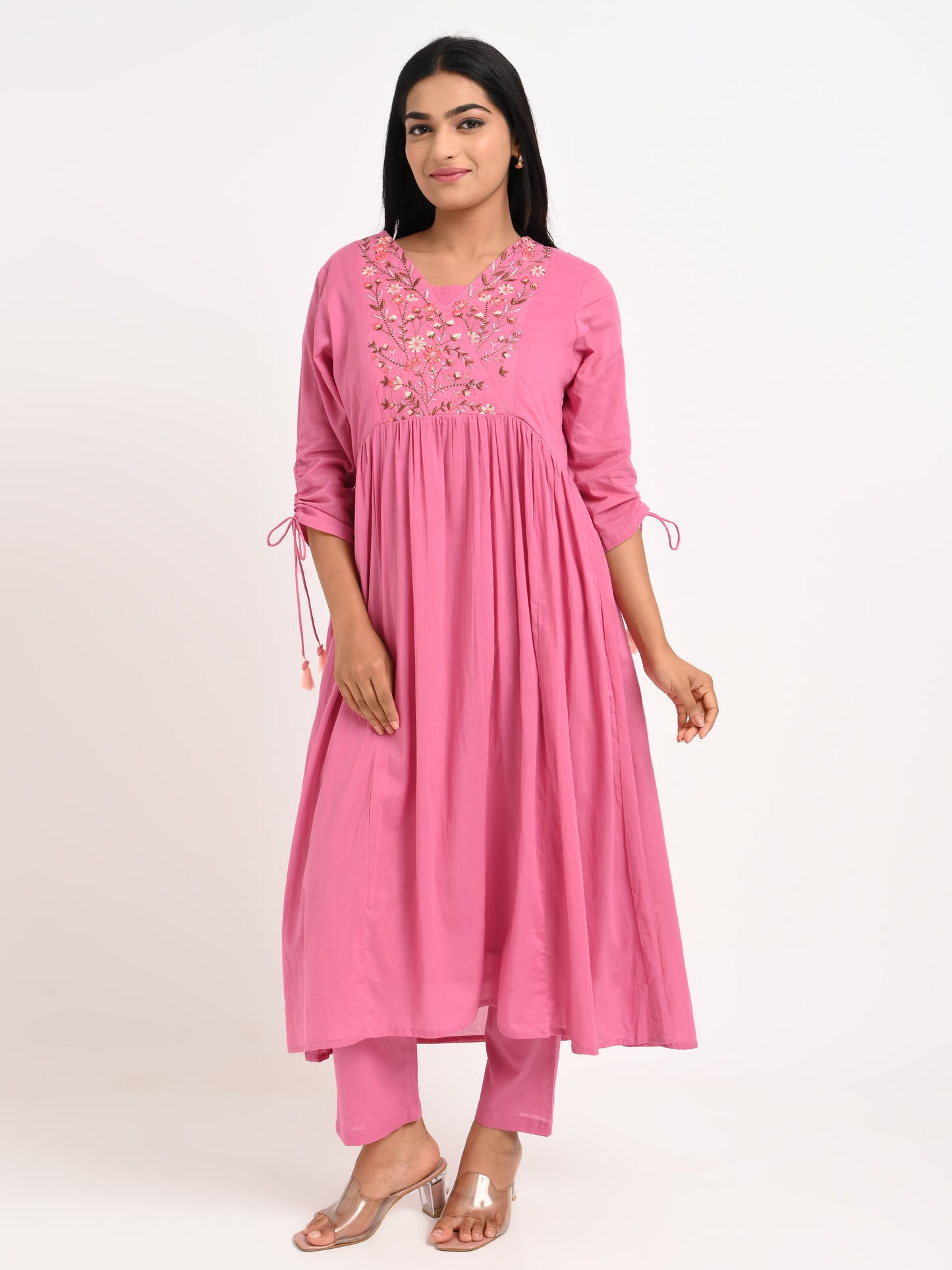 Embroidered Suit Set with Dupatta