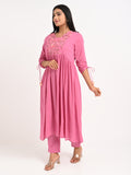 Embroidered Suit Set with Dupatta
