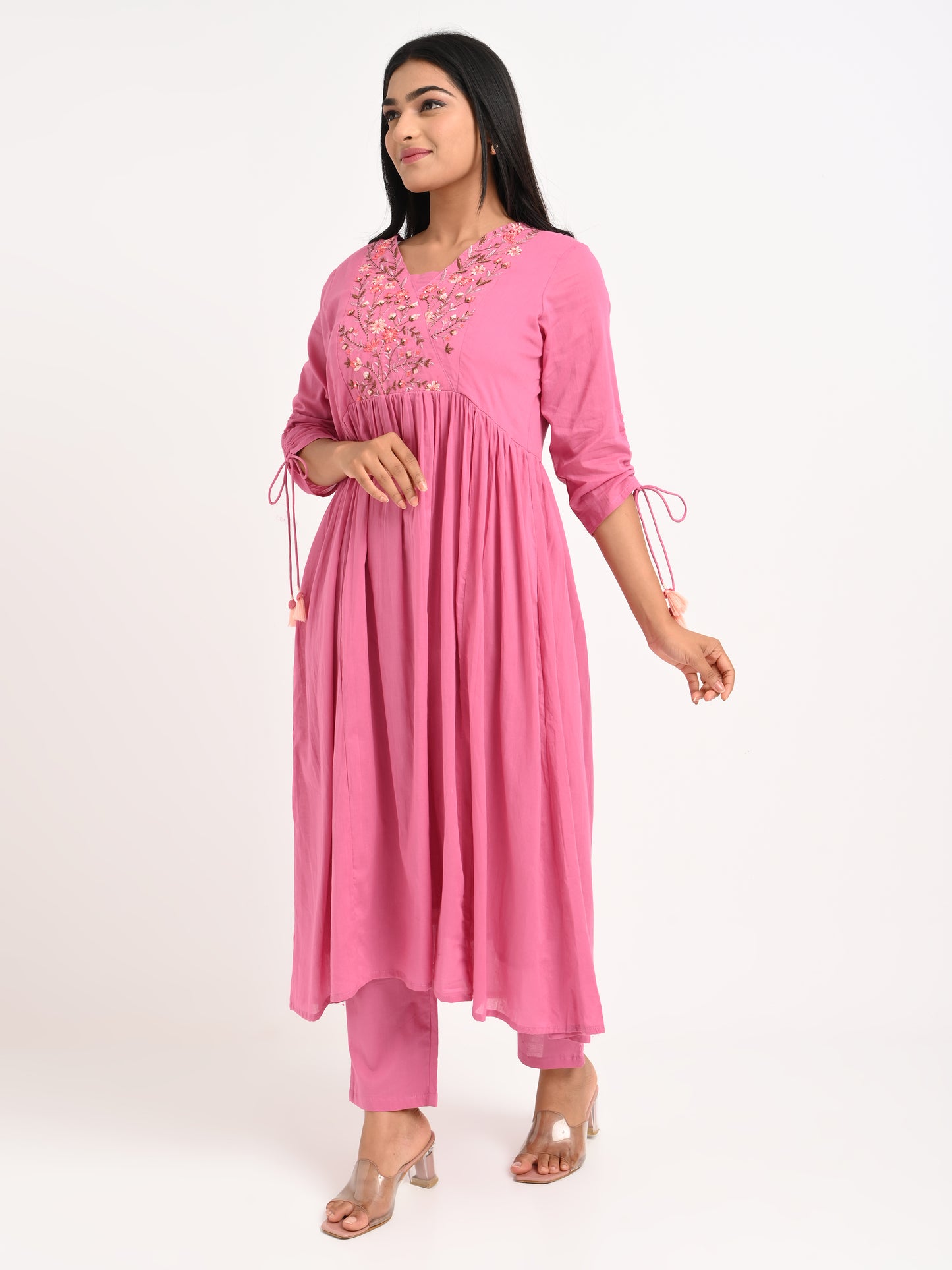 Embroidered Suit Set with Dupatta