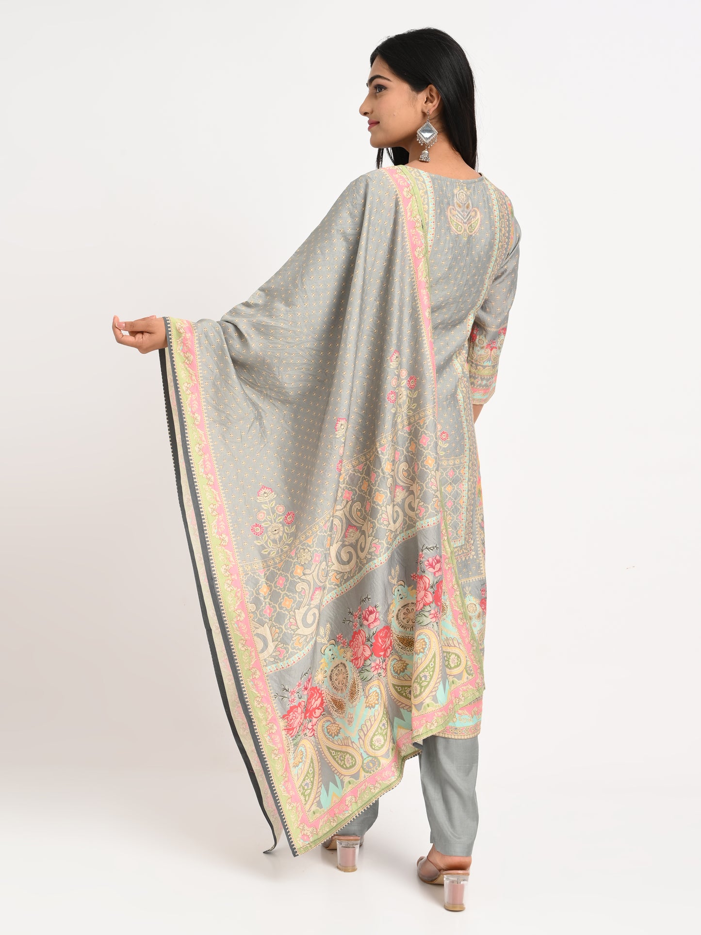 Printed Suit Set with Dupatta