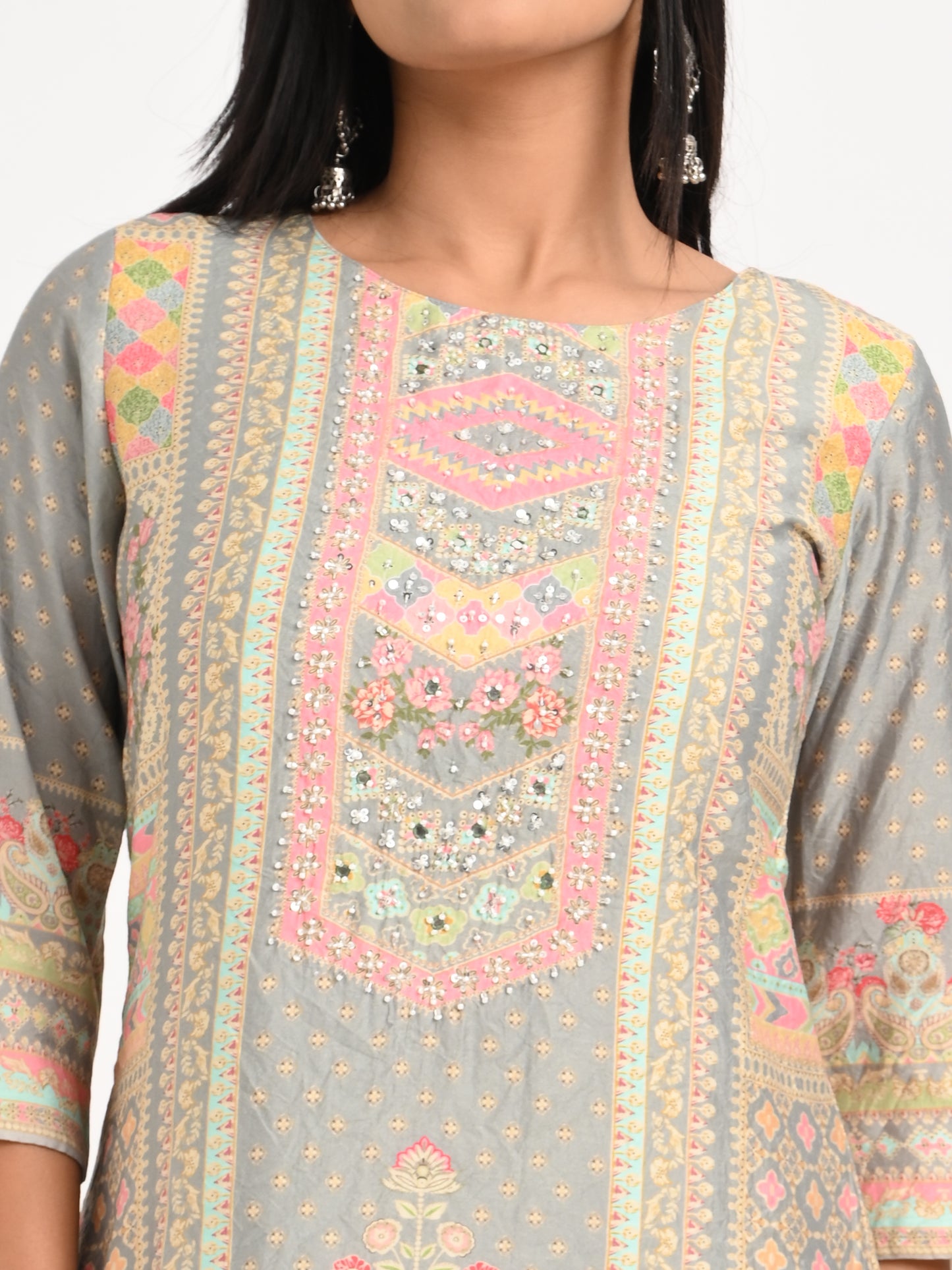 Printed Suit Set with Dupatta
