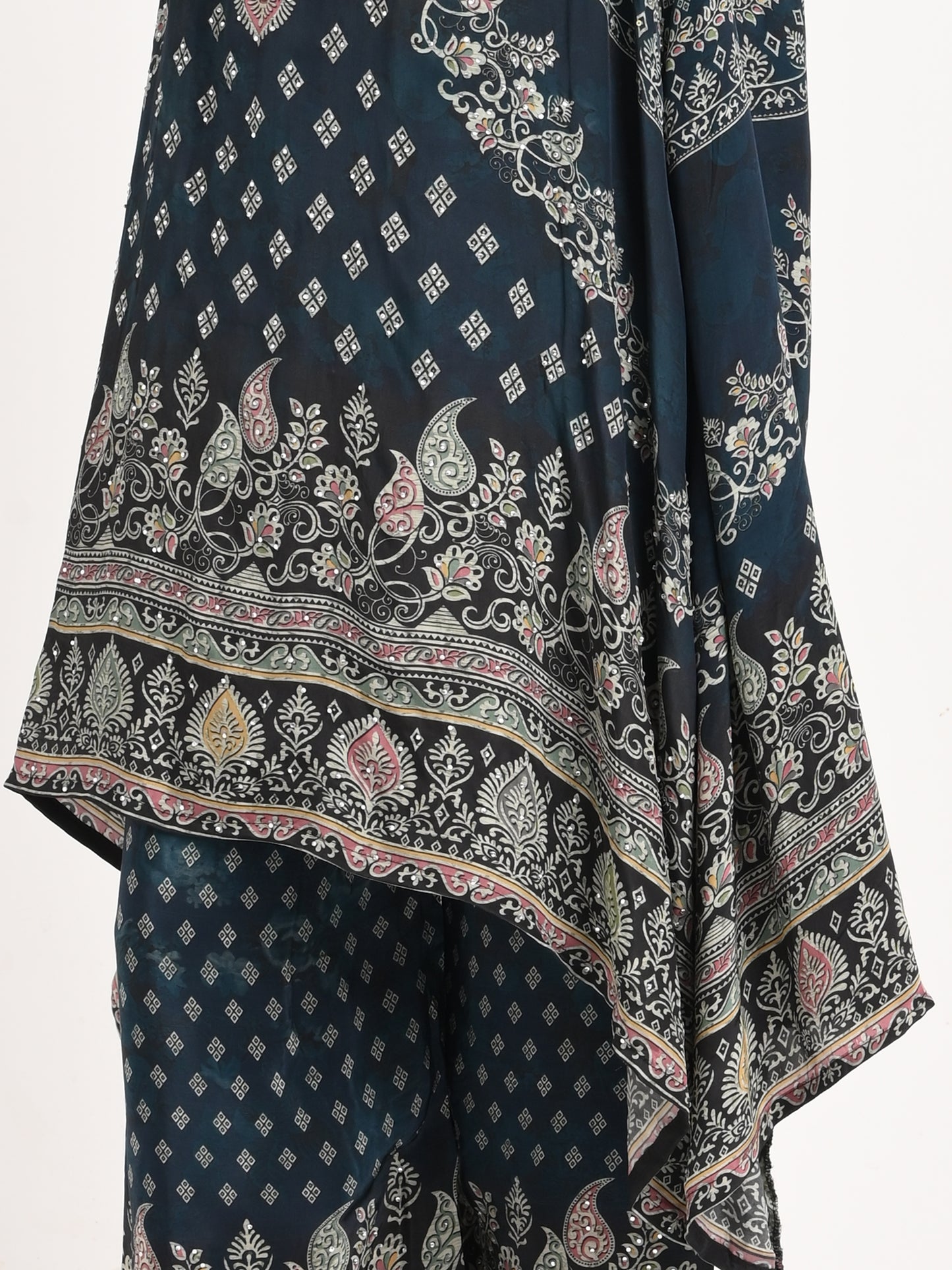 Printed Palazzo Suit Set with Dupatta