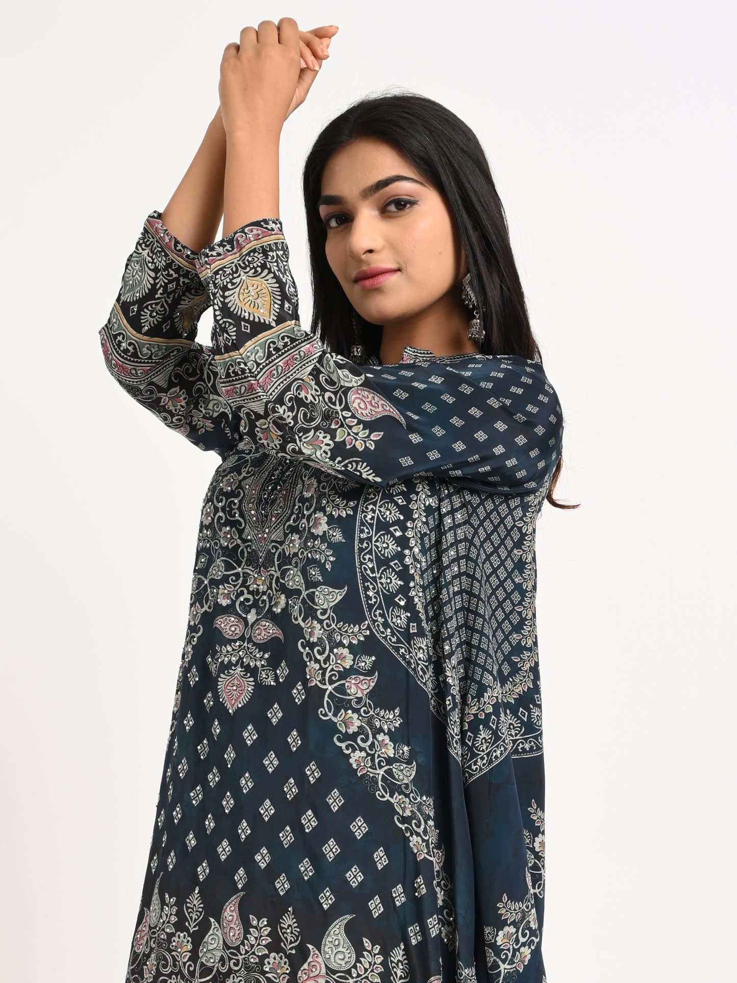 Printed Palazzo Suit Set with Dupatta
