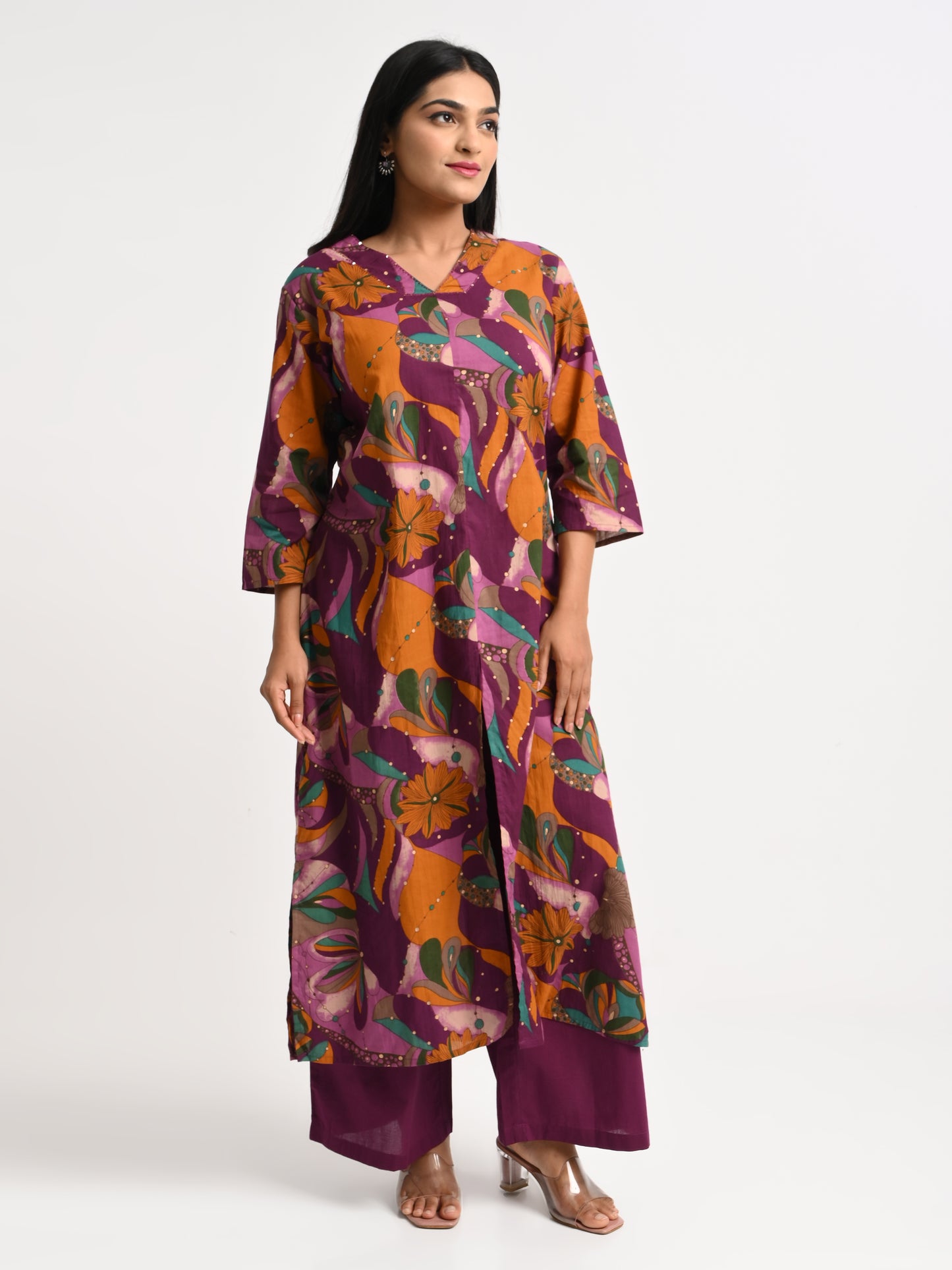 Printed Kurta with Bottom Set