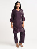 Muslin Embroidered Co-ord Set