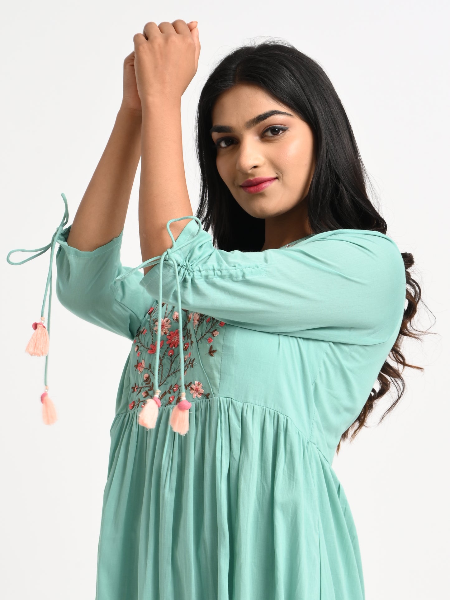 Muslin Embroidered Kurta Set with Dupatta