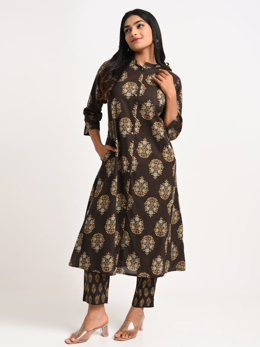 Printed Cotton Kurta Set