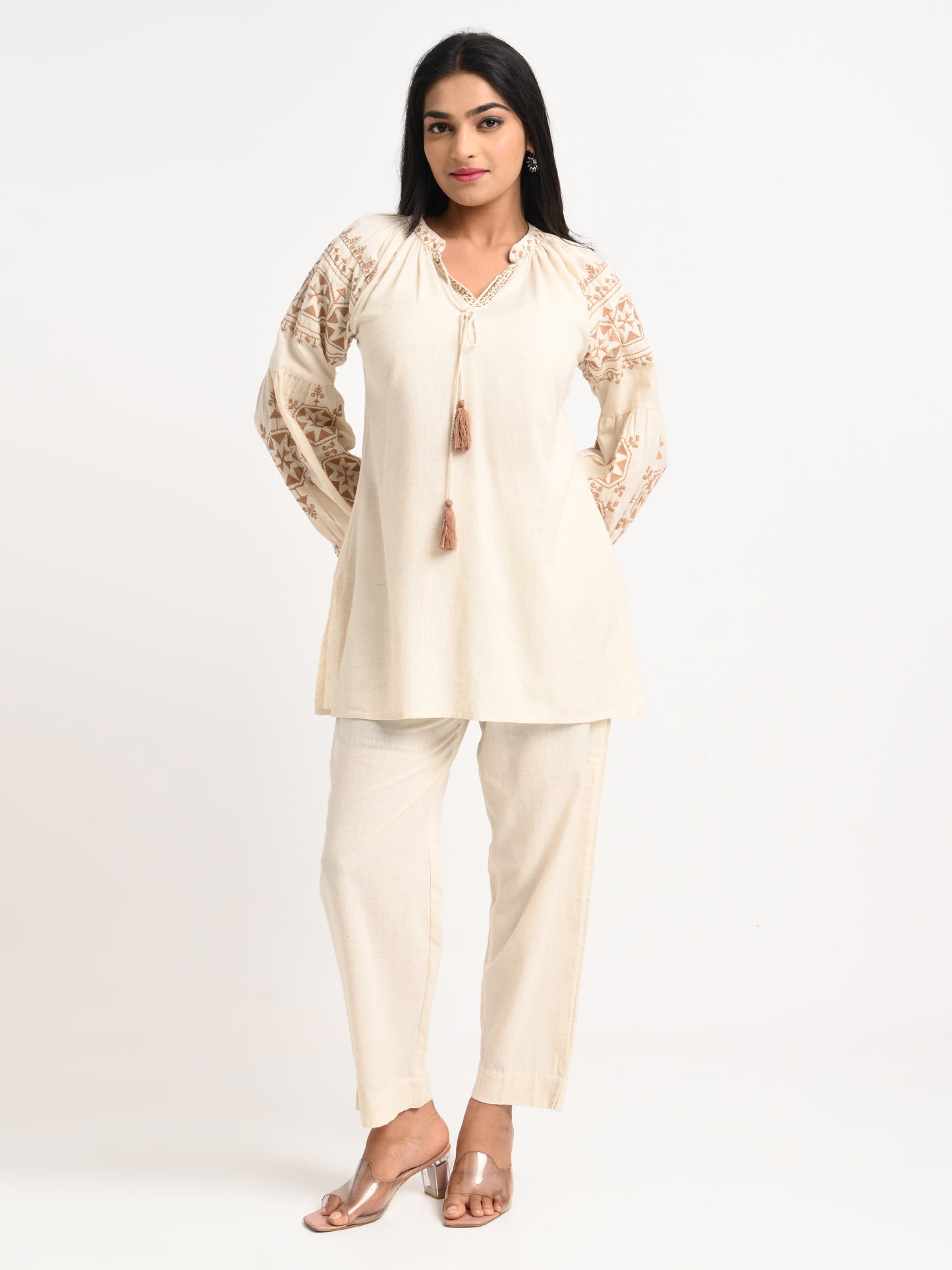 Embroidered Cotton Co-ord Set