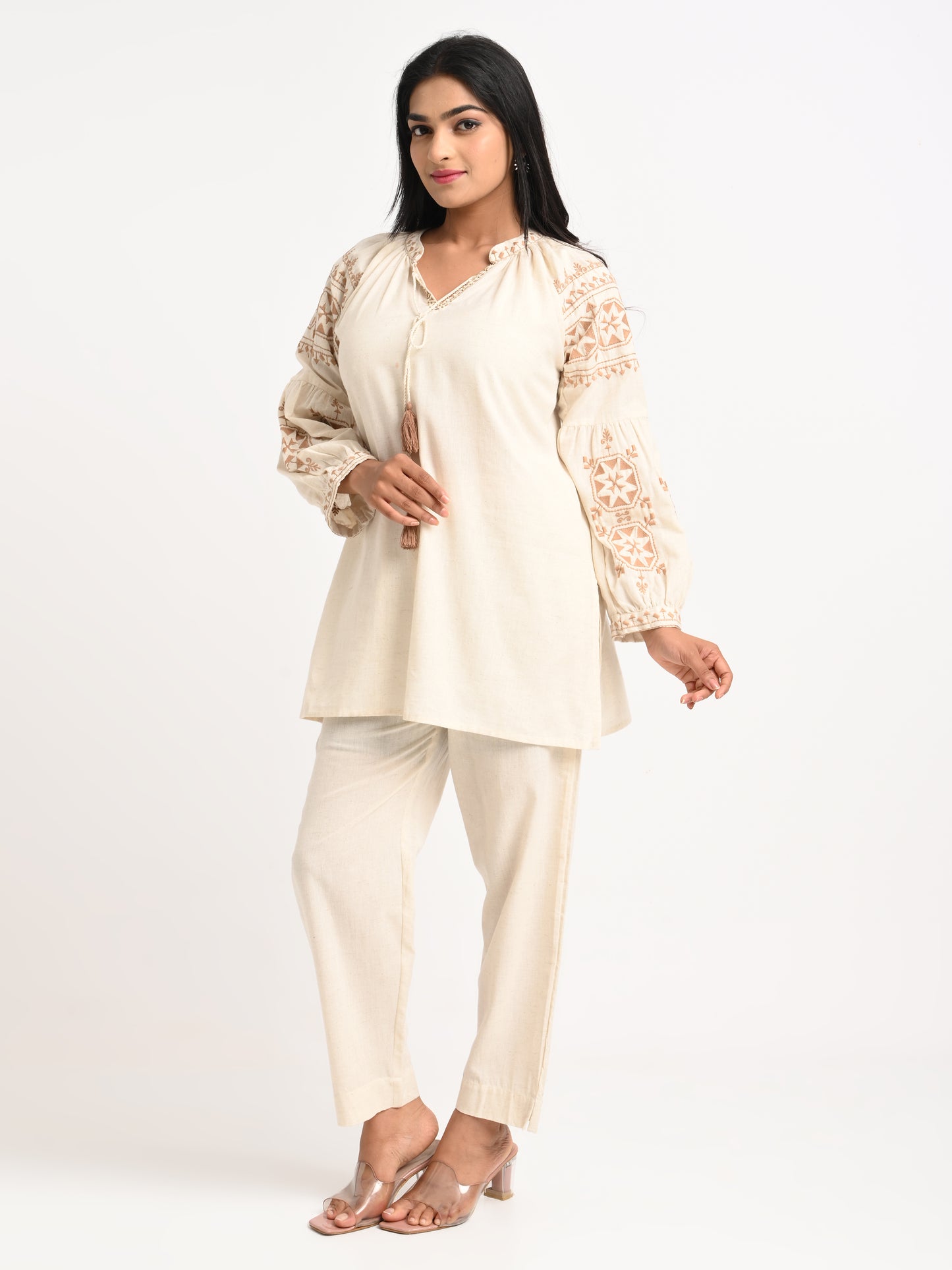 Embroidered Cotton Co-ord Set