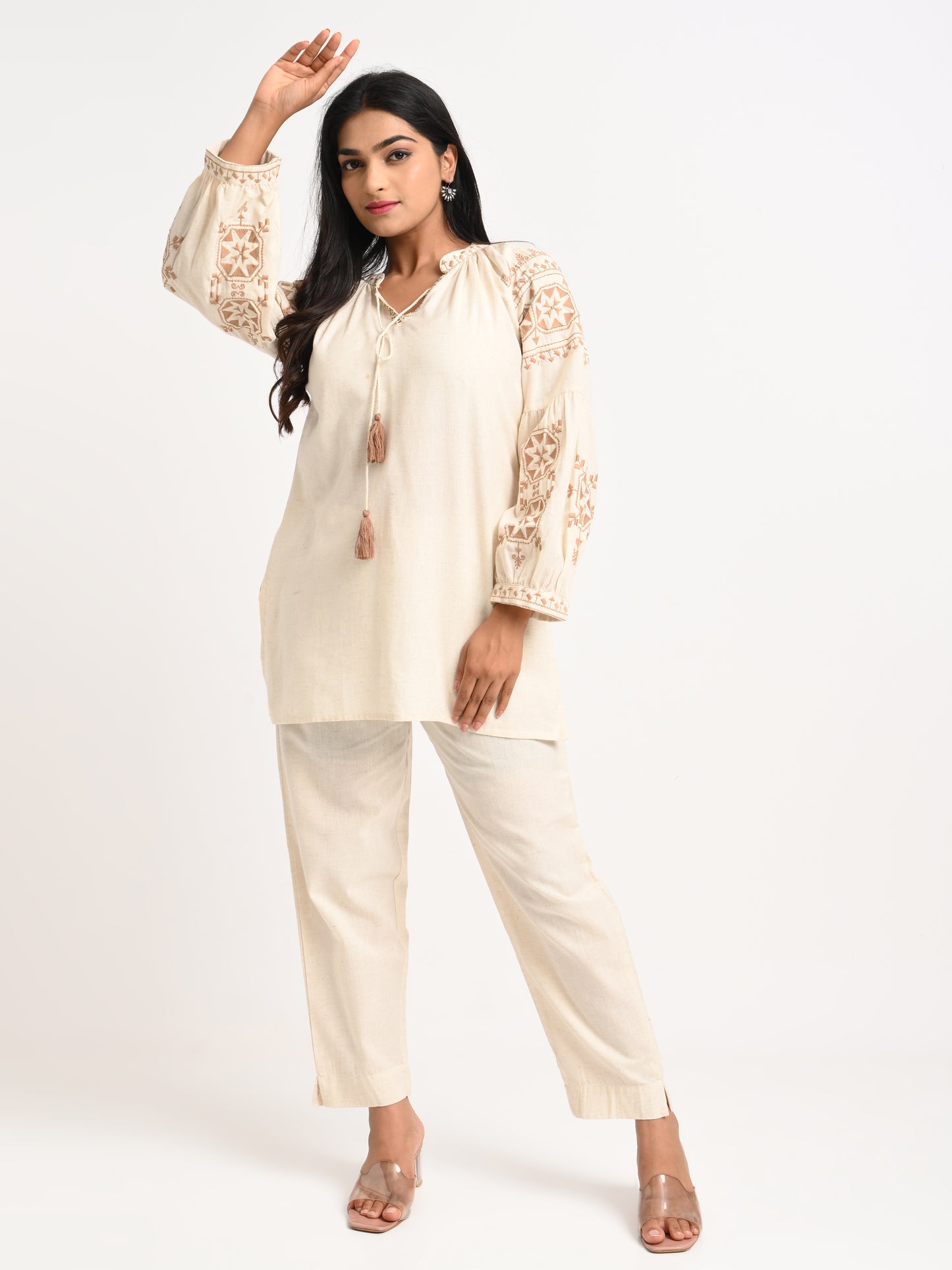Embroidered Cotton Co-ord Set