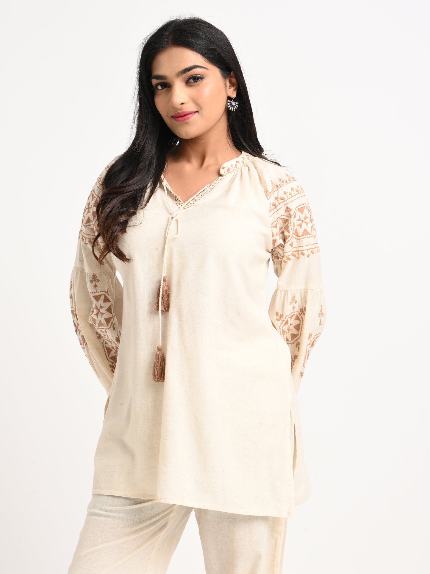 Embroidered Cotton Co-ord Set
